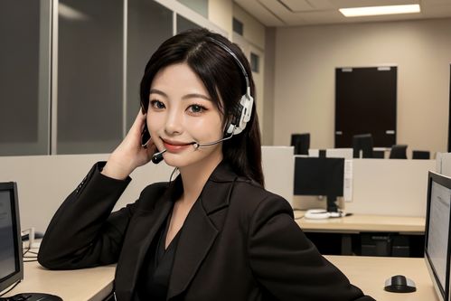 工作中的她 客服女士的肖像瞬间